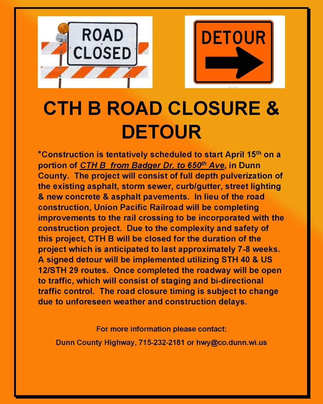 Detour information