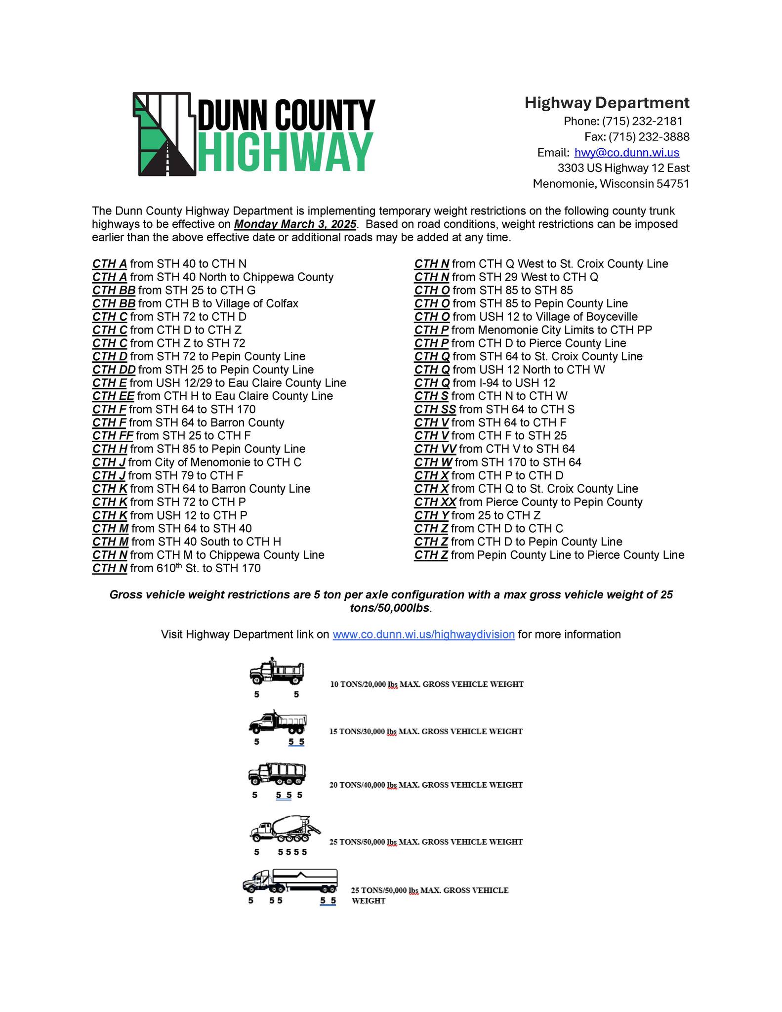 road restriciton graphic