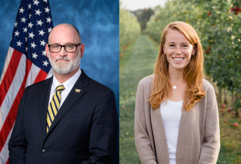 From left, U.S. Rep. Derrick Van Orden (R-Prairie du Chien) is facing a strong challenge from Democrat Rebecca Cooke.