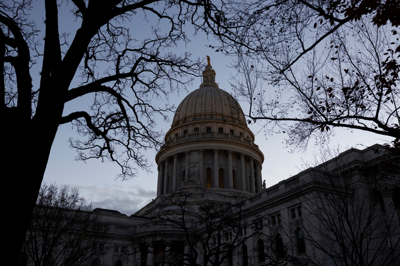 The budget process is picking up speed at the Wisconsin State Capitol, seen on Nov. 11, 2024, in Madison, Wis. (Joe Timmerman / Wisconsin Watch)