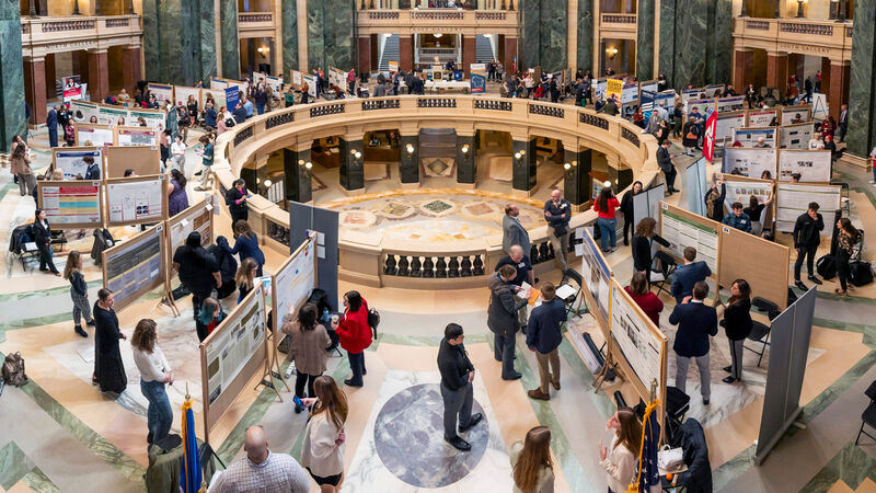 Undergraduates from around the state will present their research at Research in the Rotunda on Wednesday, April 2. Photo by Greg Anderson, Capitol photographer.
