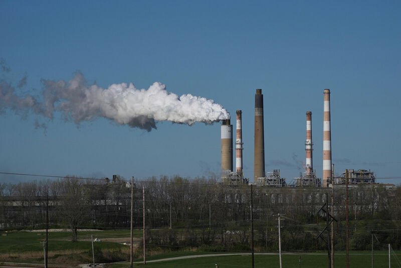FILE - The Warrick Power Plant, a coal-fired electricity-generating station, operates, April 8, 2025, in Newburgh, Ind. (AP Photo/Joshua A. Bickel, File)