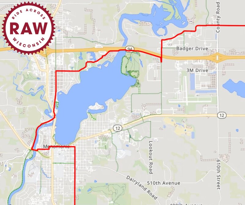 map of bicycle route