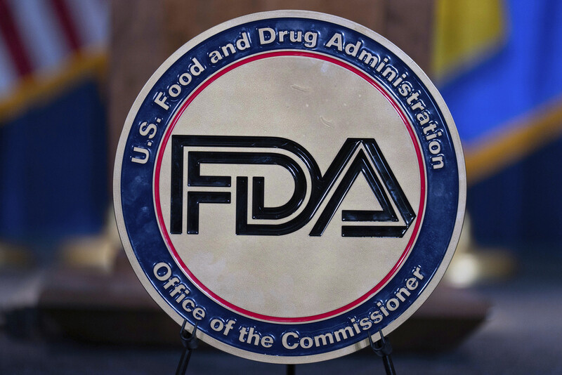 FILE - The Food and Drug Administration seal is seen at the Hubert Humphrey Building Auditorium in Washington, Tuesday, April 22, 2025. (AP Photo/Jose Luis Magana, File)