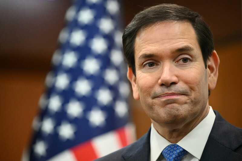 U.S. Secretary of State Marco Rubio gives a media briefing during the ASEAN Foreign Ministers' Meeting at the Convention Centre in Kuala Lumpur Friday, July 11, 2025. (Mandel Ngan/Pool Photo via AP)