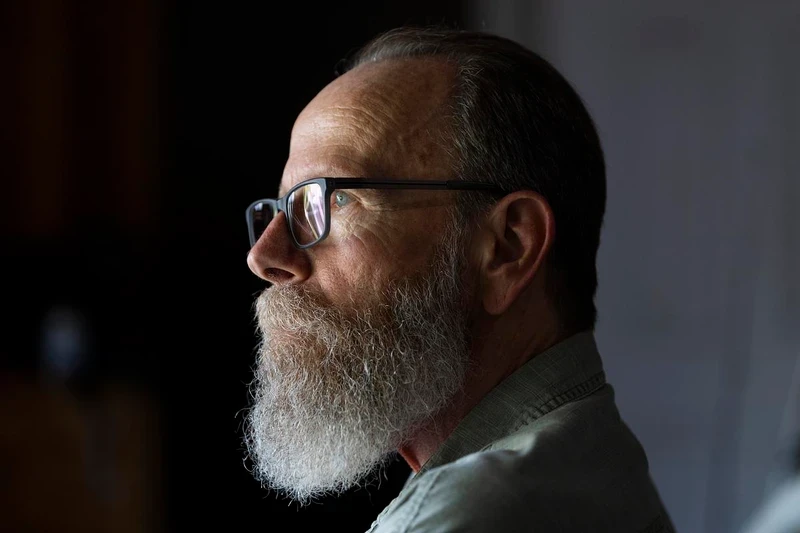 Earl Lowrie has struggled with depression and suicidal thoughts throughout his life. He sees a therapist he found after calling the National Alliance on Mental Illness (NAMI) hotline and getting connected to the organization’s Chippewa Valley local affiliate in Wisconsin. According to the Centers for Disease Control and Prevention (CDC), older adults account for one in five of all deaths by suicide in Wisconsin. (Joe Timmerman / Wisconsin Watch)