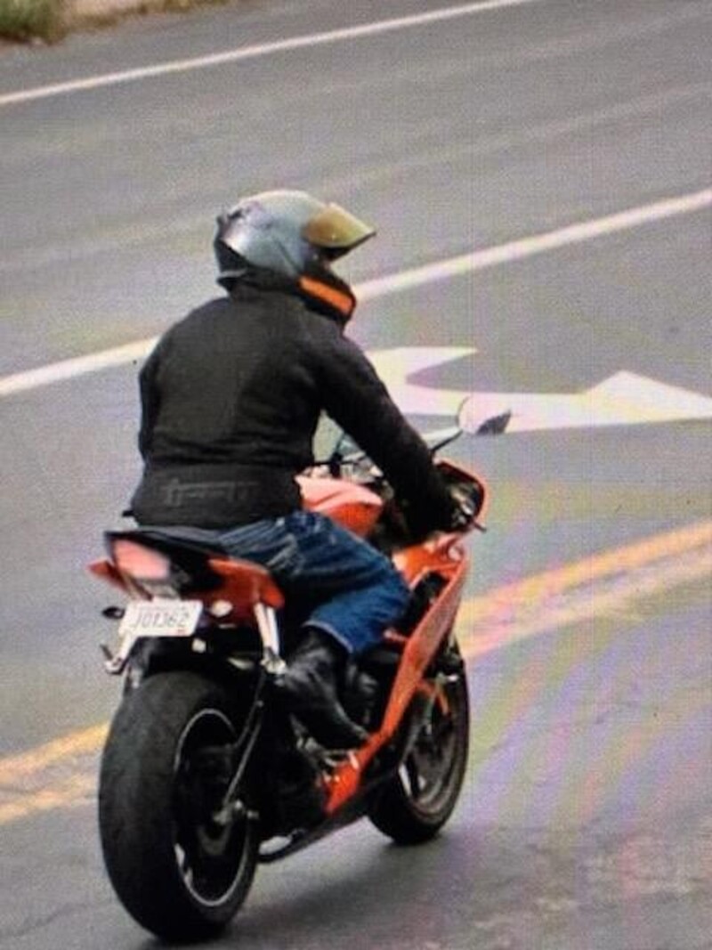 photo of motorcyclist being sought