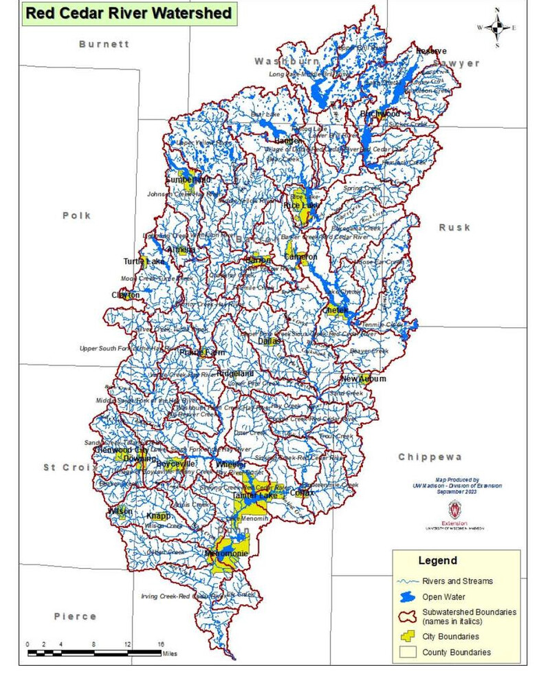 Red Cedar Watershed Map