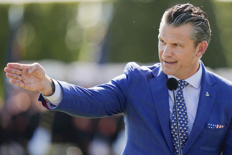 Defense Secretary Pete Hegseth speaks during the POW/MIA National Recognition Day Ceremony at the Pentagon, Friday, Sept. 19, 2025, in Washington. (AP Photo/Julia Demaree Nikhinson)