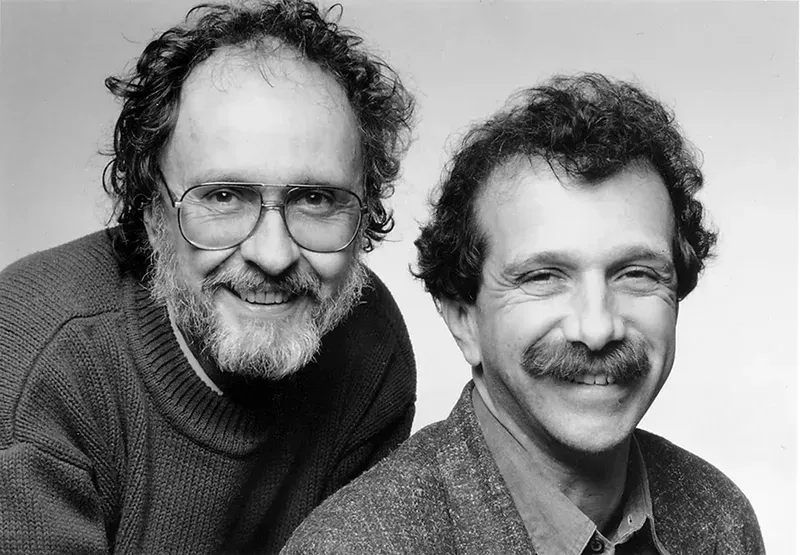 Then-cohost Tom Clark, left, and Dr. Zorba Paster. J. Gill/WPR