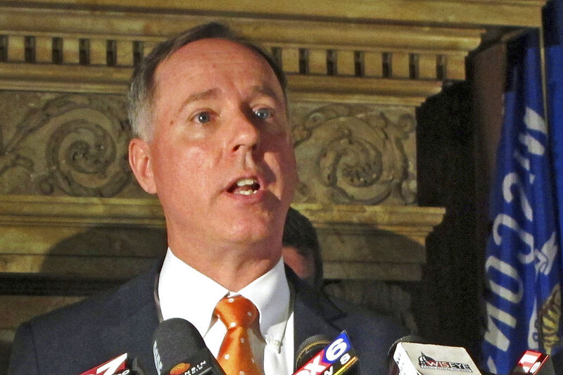 FILE - In this Sept. 7, 2016, file photo, Wisconsin Assembly Speaker Robin Vos speaks at a news conference in Madison, Wis. Vos said Friday, Feb. 23, 2018, that if the Senate wants to kill a tax cut that Gov. Scott Walker has made a top priority, they can "take the blame." (AP Photo/Scott Bauer, File)