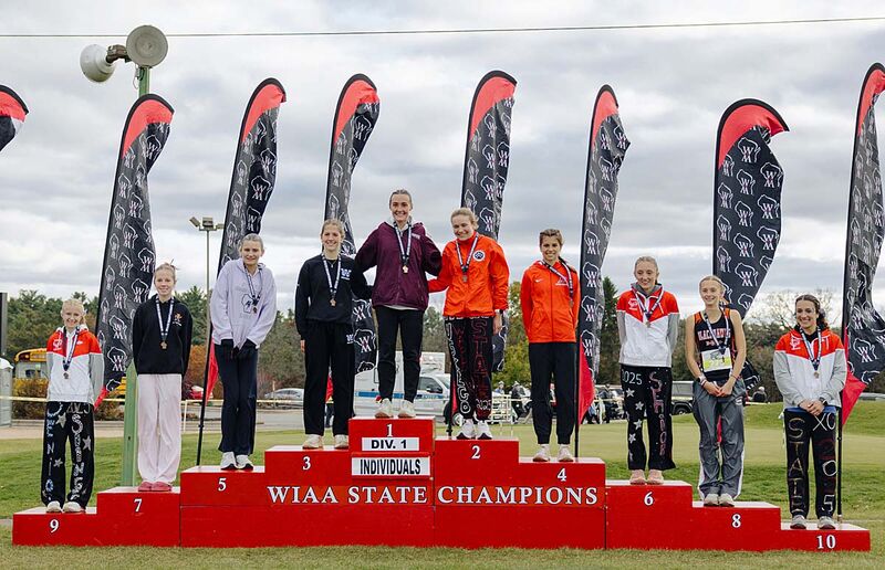 Photo: Joel Anderson Menomonie’s Lauren McCalla won the 2025 WIAA Division 1 Girls Cross Country individual title.