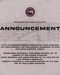 Time change announcement