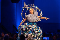 “Choreography of the Deep,” inspired by murmuration and schooling, was created by Loren Grimes and Grace Johnson, who modeled the costume.