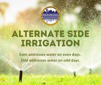 Alternate side irrigation graphic