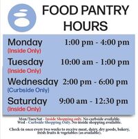 Food Pantry Hours Graphic