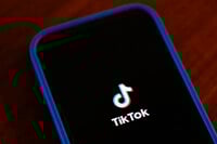 FILE - The TikTok app logo is shown on an iPhone on Friday, Jan. 17, 2025, in Houston. (AP Photo/Ashley Landis, File)