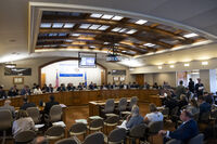Legislators meet for a Joint Finance Committee executive session June 5, 2025, at the Wisconsin State Capitol in Madison, Wis. (Joe Timmerman / Wisconsin Watch)