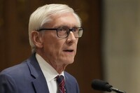 FILE - Wisconsin Gov. Tony Evers gives the annual State of the State address, Jan. 22, 2025, at the state Capitol in Madison, Wis. (AP Photo/Morry Gash, File)