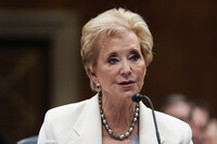 FILE - Education Secretary Linda McMahon speaks during a Senate Appropriations hearing, Tuesday, June 3, 2025, on Capitol Hill in Washington. (AP Photo/Julia Demaree Nikhinson, File)