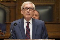 FILE - Wisconsin Gov. Tony Evers gives the annual State of the State address Wednesday, Jan. 22, 2025, at the state Capitol in Madison, Wis. (AP Photo/Morry Gash, File)