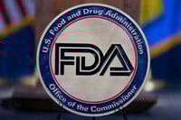 FILE - The Food and Drug Administration seal is seen at the Hubert Humphrey Building Auditorium in Washington, Tuesday, April 22, 2025. (AP Photo/Jose Luis Magana, File)