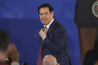 Secretary of State Marco Rubio arrives for a joint press conference with President Donald Trump and Russia's President Vladimir Putin at Joint Base Elmendorf-Richardson, Alaska, Friday, Aug. 15, 2025. (AP Photo/Jae C. Hong)