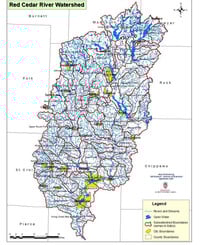Red Cedar Watershed Map
