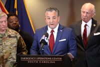 South Carolina Department of Social Services Director Tony Catone talks about the state's plans to deal with the suspension of SNAP benefits at a news conference on Tuesday, Oct. 28, 2025, in West Columbia, S.C. (AP Photo/Jeffrey Collins)