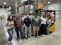 Photo of pork donation to food bank