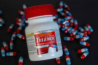 FILE - Extra Strength Tylenol is shown in Carmel, Ind., Tuesday, Sept. 23, 2025. (AP Photo/Michael Conroy, file)