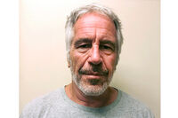 FILE - This photo provided by the New York State Sex Offender Registry shows Jeffrey Epstein, March 28, 2017. (New York State Sex Offender Registry via AP, File)