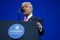 President Donald Trump speaks during the Saudi Investment Forum at the Kennedy Center, Wednesday, Nov. 19, 2025, in Washington. (AP Photo/Evan Vucci)