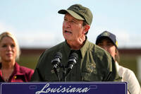 FILE - Louisiana Gov. Jeff Landry speaks to reporters at the Louisiana State Penitentiary in Angola, La., Sept. 3, 2025. (AP Photo/Gerald Herbert, File)