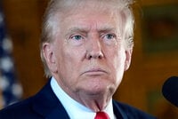 Republican presidential nominee former President Donald Trump listens to a question as he speaks to reporters during a news conference at his Mar-a-Lago estate Thursday, Aug. 8, 2024, in Palm Beach, Fla. (AP Photo/Alex Brandon)