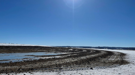 The Wisconsin Department of Natural Resources contacted Weiss Family Farms in Durand, Wis., after the dairy operation spread solid manure on a field the week prior. A machine learning model developed by researchers at Stanford University’s Regulation, Evaluation and Governance Lab initially flagged Weiss’ field, shown here, to the state agency as an area where manure was spread during prohibited winter months. (Courtesy of Wisconsin Department of Natural Resources)