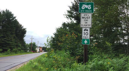 Residents in the town of Erin suggested holding an advisory referendum to gauge whether the community supported allowing all-terrain and utility vehicles on town roads. This photo was taken Aug. 3, 2017, in Langlade County, Wis. (Mary Matthias / Wisconsin Watch)