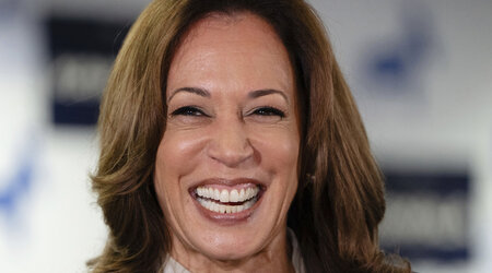 Vice President Kamala Harris speaks at her campaign headquarters in Wilmington, Del., Monday, July 22, 2024. (Erin Schaff/The New York Times via AP, Pool)