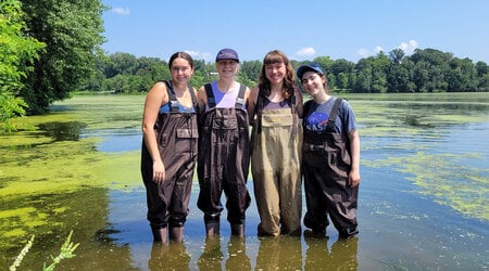 LAKES students Olivia Franklin, Lara Erickson, Jennifer Kahn and Maya Hoffman.