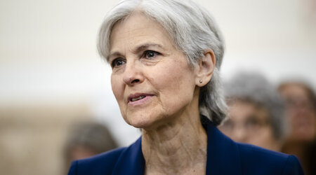 FILE - Former Green Party presidential candidate Jill Stein waits to speak at a board of elections meeting at City Hall in Philadelphia, Oct. 2, 2019. (AP Photo/Matt Rourke, File)