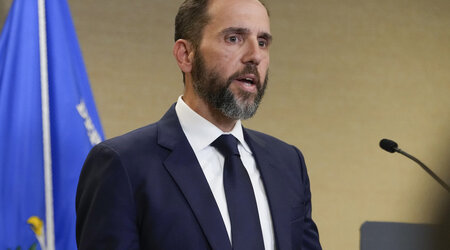 FILE - Special counsel Jack Smith speaks about an indictment of former President Donald Trump, Aug. 1, 2023, at a Department of Justice office in Washington. (AP Photo/Jacquelyn Martin, File)