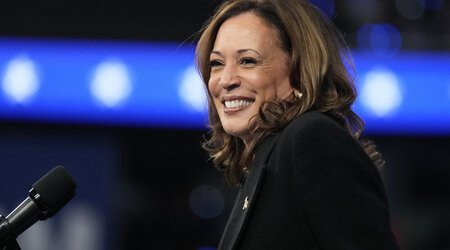 Democratic presidential nominee Vice President Kamala Harris speaks during a campaign event, Thursday, Sept. 12, 2024, in Greensboro, N.C. (AP Photo/Chris Carlson)