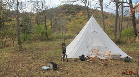 canvass tent in coulee country