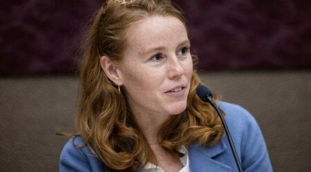 FILE - Rebecca Cooke, Democratic candidate for Wisconsin's 3rd Congressional District, attends a candidate's forum, May 1, 2024 in La Crosse, Wis. (Saskia Hatvany/La Crosse Tribune via AP)