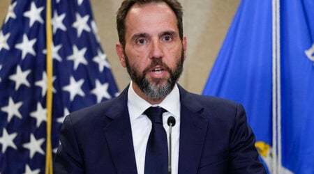 FILE - Special counsel Jack Smith speaks to the media about an indictment of former President Donald Trump, Aug. 1, 2023, at an office of the Department of Justice in Washington. (AP Photo/J. Scott Applewhite, File)