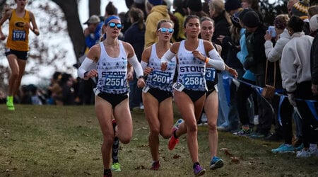 UW-Stout Blue Devil women’s cross country team members Mckayla Felton, Brekkyn Lammert and Arely Jaime Luevano will compete at the NCAA DIII National Championships on Nov. 23.