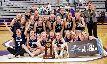 The UW-Stout basketball team advanced to the NCAA Division III Final Four and will play top-ranked New York University Thursday, March 20 in Salem, Va.