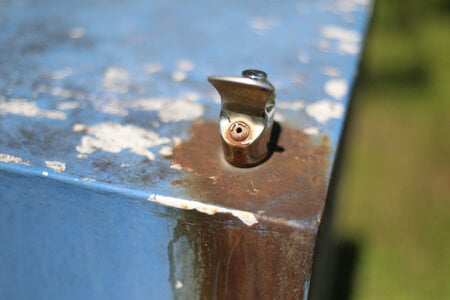 A shuttered drinking fountain is seen in the town of Campbell, Wis., on French Island near La Crosse., on July 21, 2022. PFAS contamination stemming from the use of firefighting foam at the La Crosse Regional Airport on the island has polluted private and municipal wells in the area. (Coburn Dukehart / Wisconsin Watch)