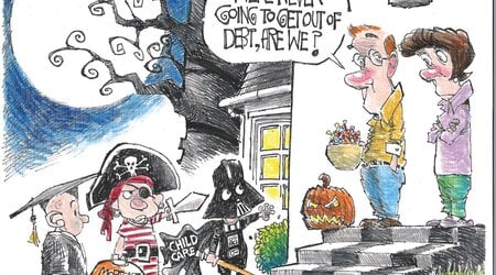 scary debt cartoon