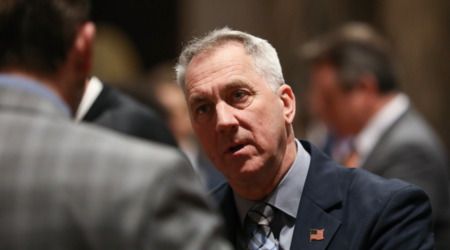 Sen. Dan Knodl, R-Germantown, is shown at the State of the State address of Gov. Tony Evers at the Wisconsin State Capitol in Madison, Wis., on Jan. 22, 2019. (Emily Hamer / Wisconsin Watch)